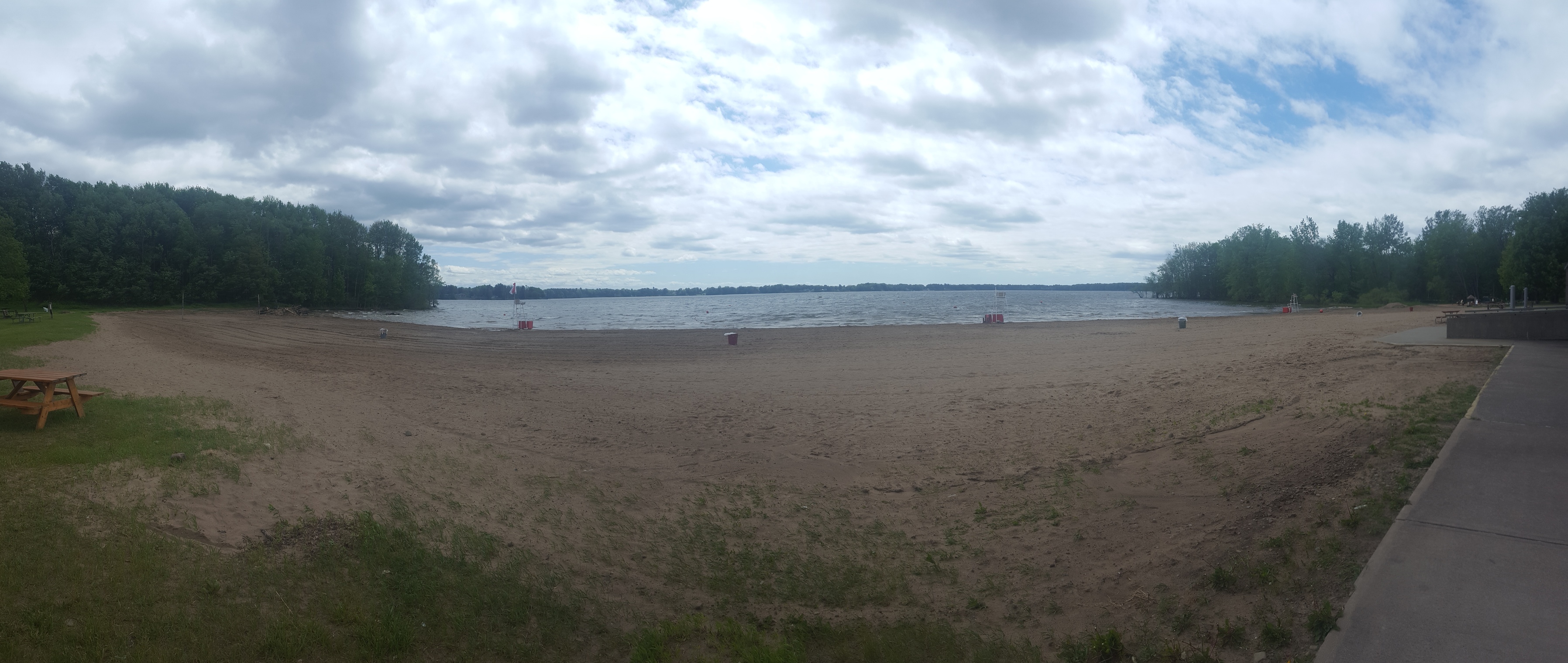 The beach at Delta Lake State Park