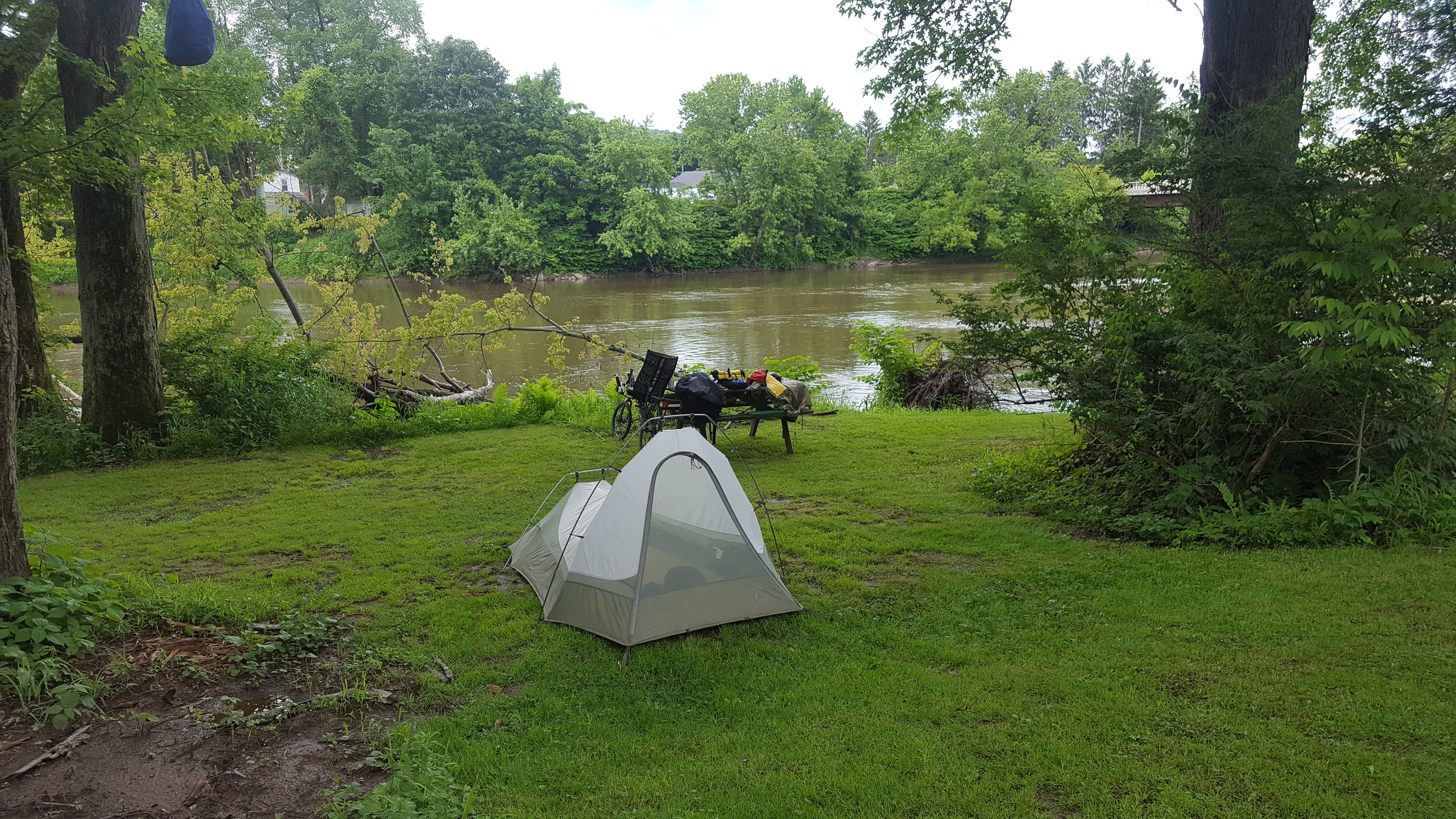 Camping on the bank of the Susquehanna