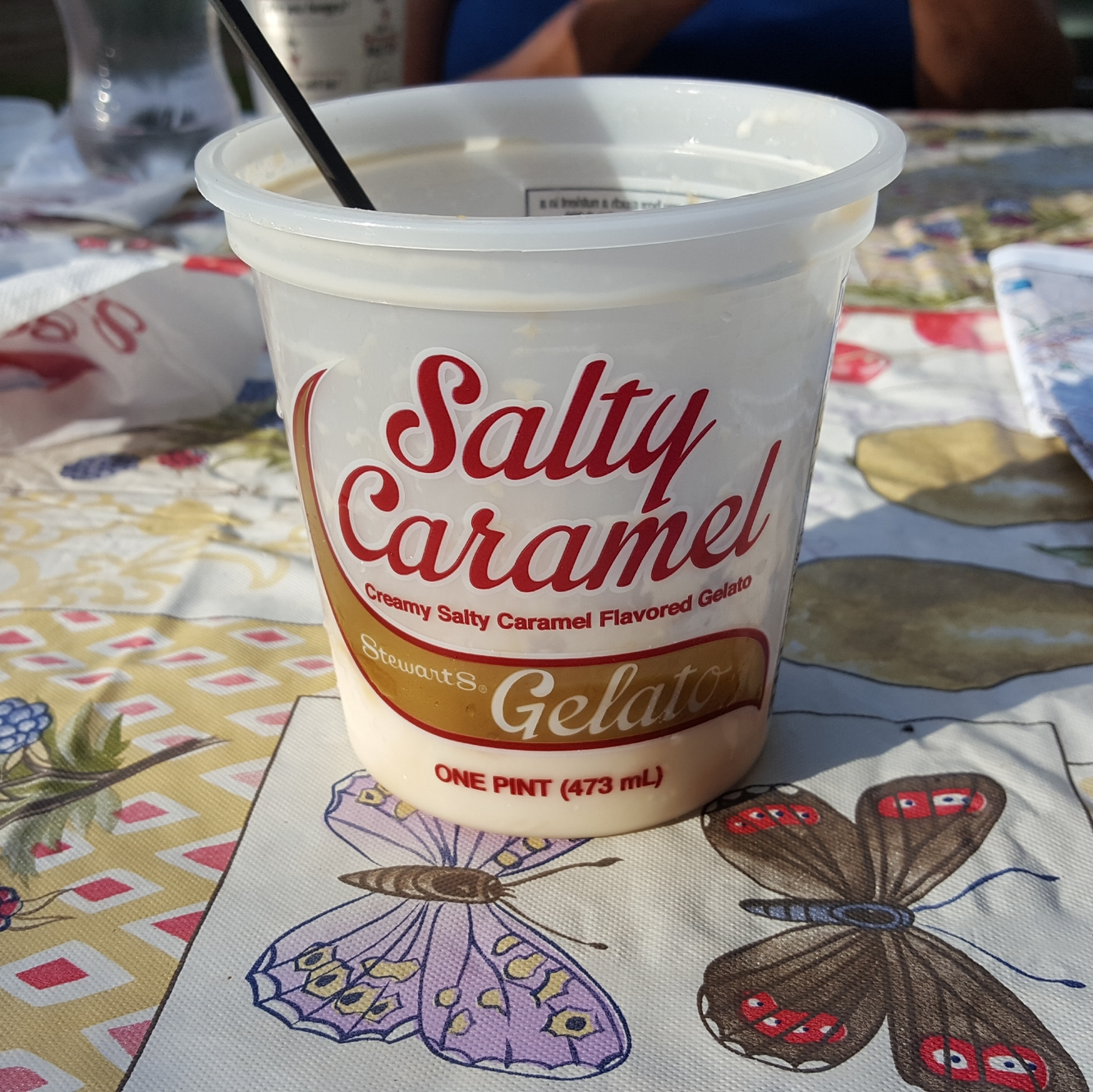 Salty caramel gelato