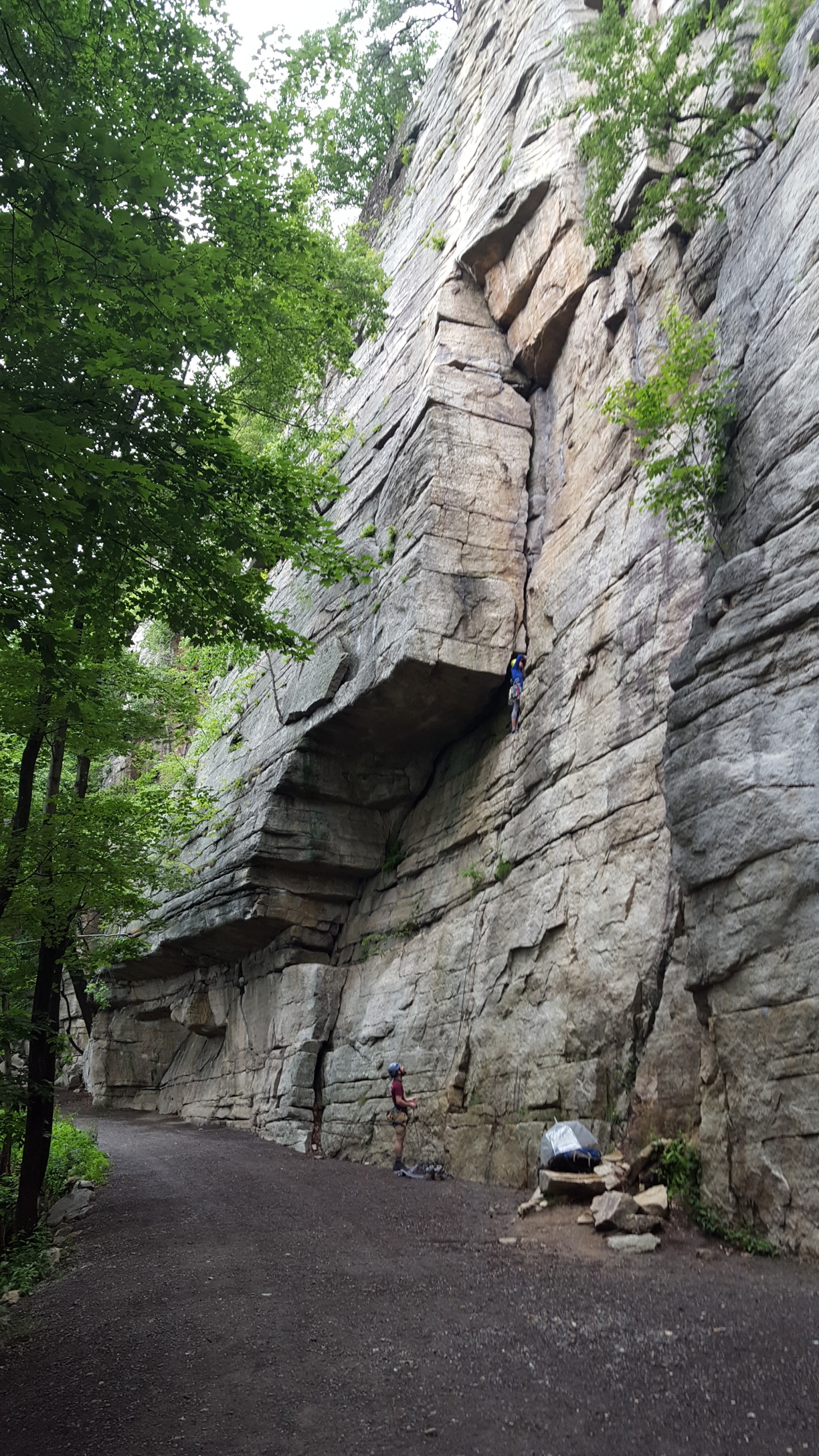 Climbers on the East Trapps of the Shawangunk Mountains